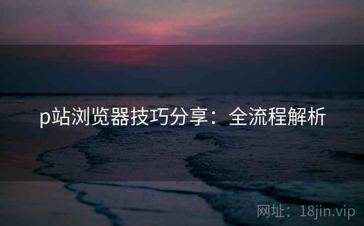 p站浏览器技巧分享：全流程解析