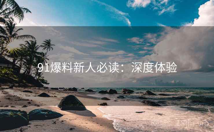 91爆料新人必读：深度体验