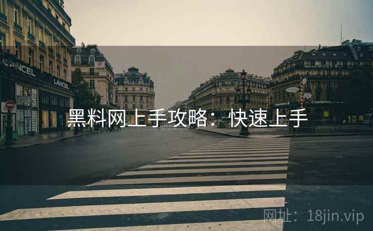 黑料网上手攻略：快速上手